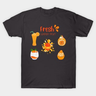 Orange Fresh Summer Fruit T-Shirt